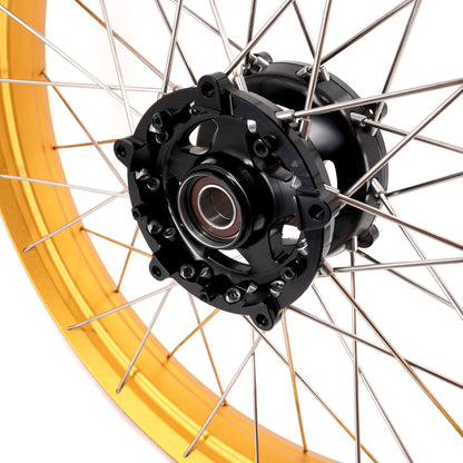 VMX-Racing 21" 18" Tubeless Wheels Fit Yamaha Tenere 700 2019-2025 Gold Rims - Howling Moto
