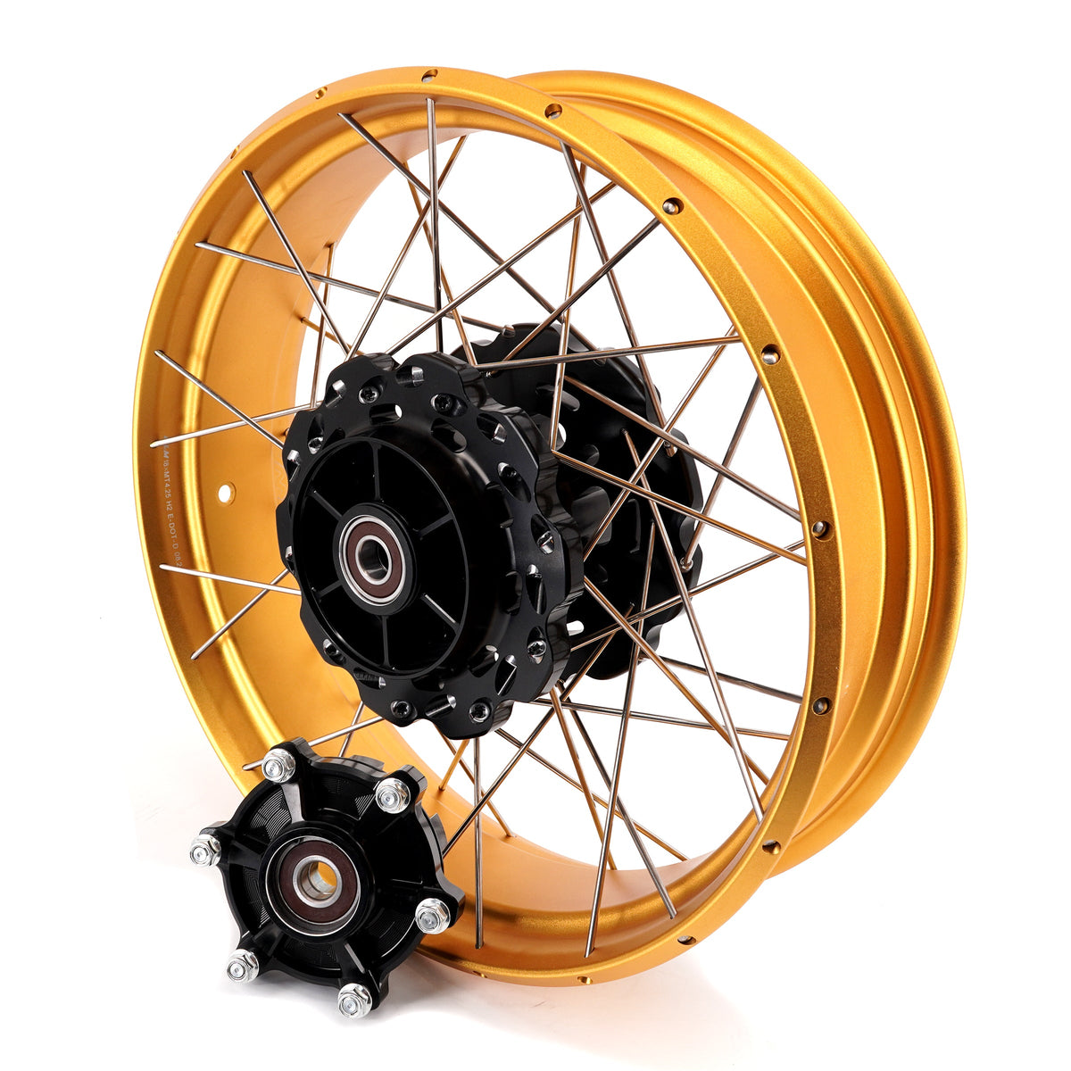 VMX-Racing 21" 18" Tubeless Wheels Fit Yamaha Tenere 700 2019-2026 Gold Rim