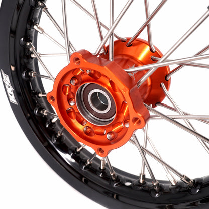 KKE 10/10 Small Kid's Wheels For KTM SX50 2014-2023 Mini Dirtbikes Orange Hub - Howling Moto
