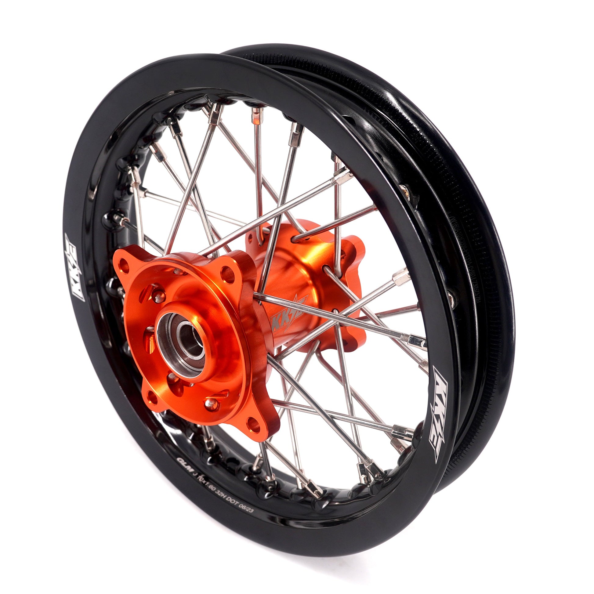KKE 10/10 Small Kid's Wheels For KTM SX50 2014-2023 Mini Dirtbikes Orange Hub - Howling Moto