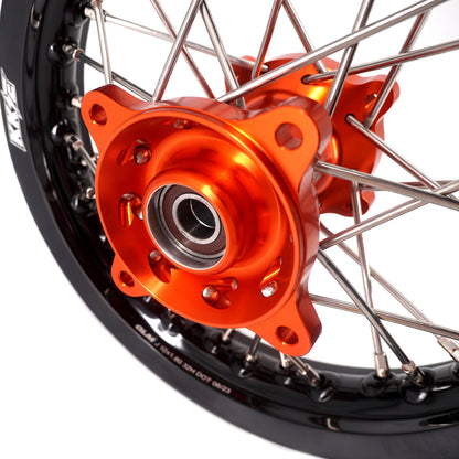 KKE 10/10 Small Kid's Wheels For KTM SX50 2014-2023 Mini Dirtbikes Orange Hub - Howling Moto
