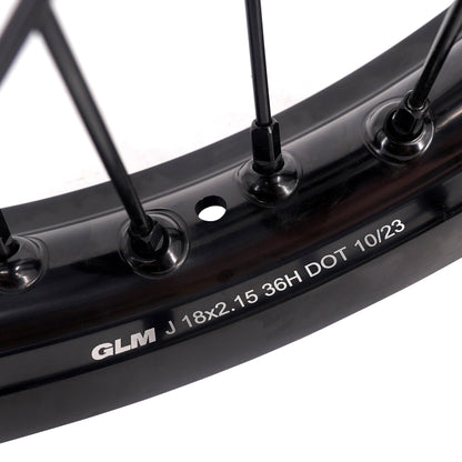 KKE Enduro 1.6*21" & 2.15*18" CNC Hub Electric Dirtbike Alloy Wheels Rims Fit STARK VARG All Black - Howling Moto