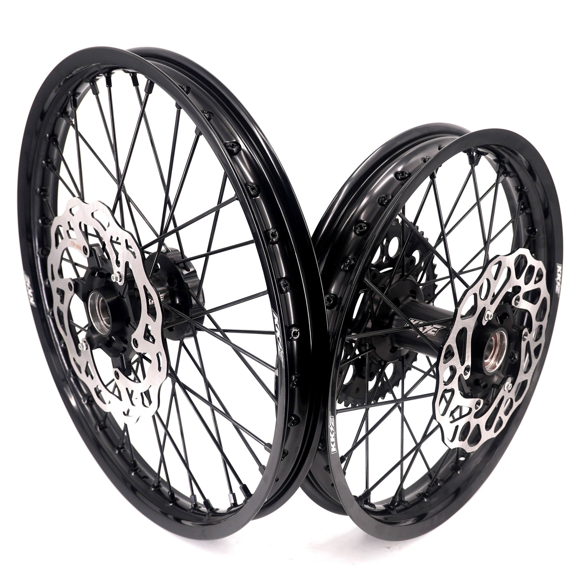 KKE Enduro 1.6*21" & 2.15*18" CNC Hub Electric Dirtbike Alloy Wheels Rims Fit STARK VARG All Black - Howling Moto