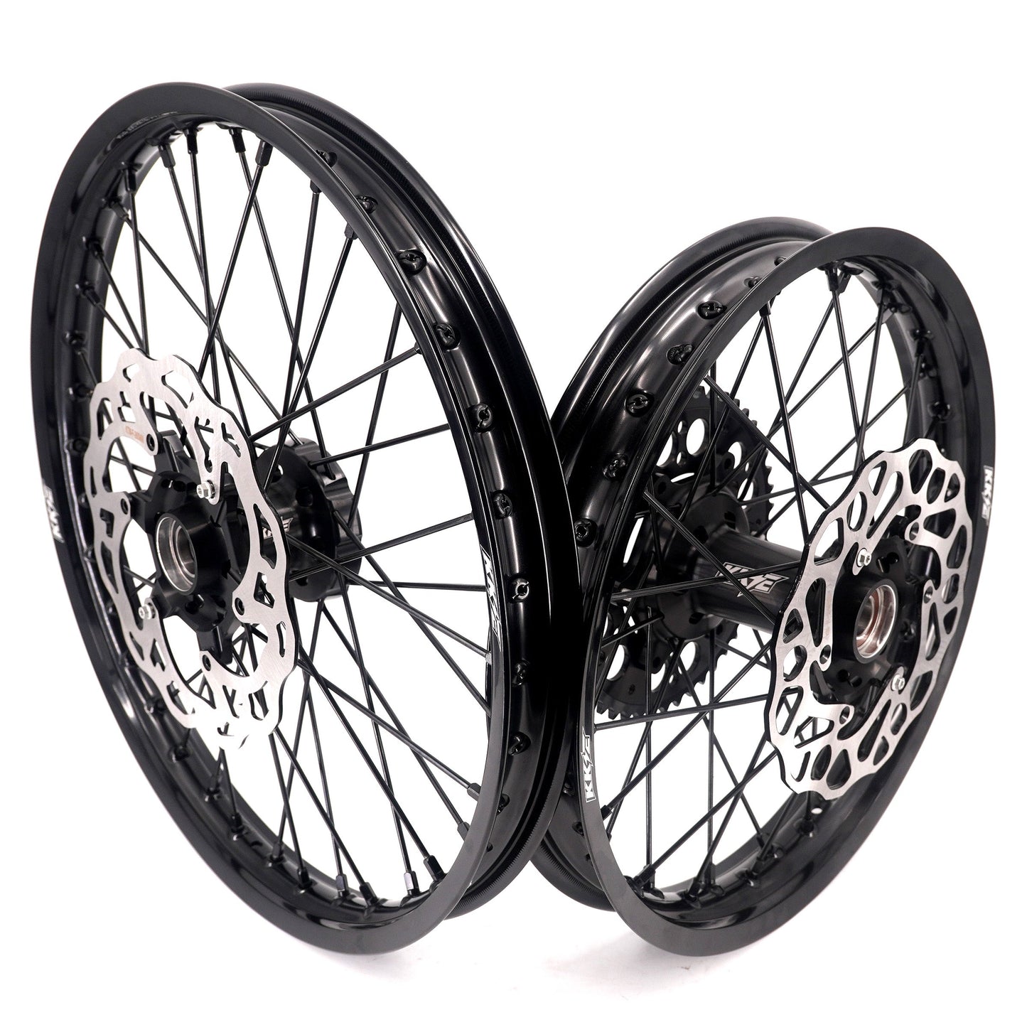 KKE Enduro 1.6*21" & 2.15*18" CNC Hub Electric Dirtbike Alloy Wheels Rims Fit STARK VARG All Black - Howling Moto
