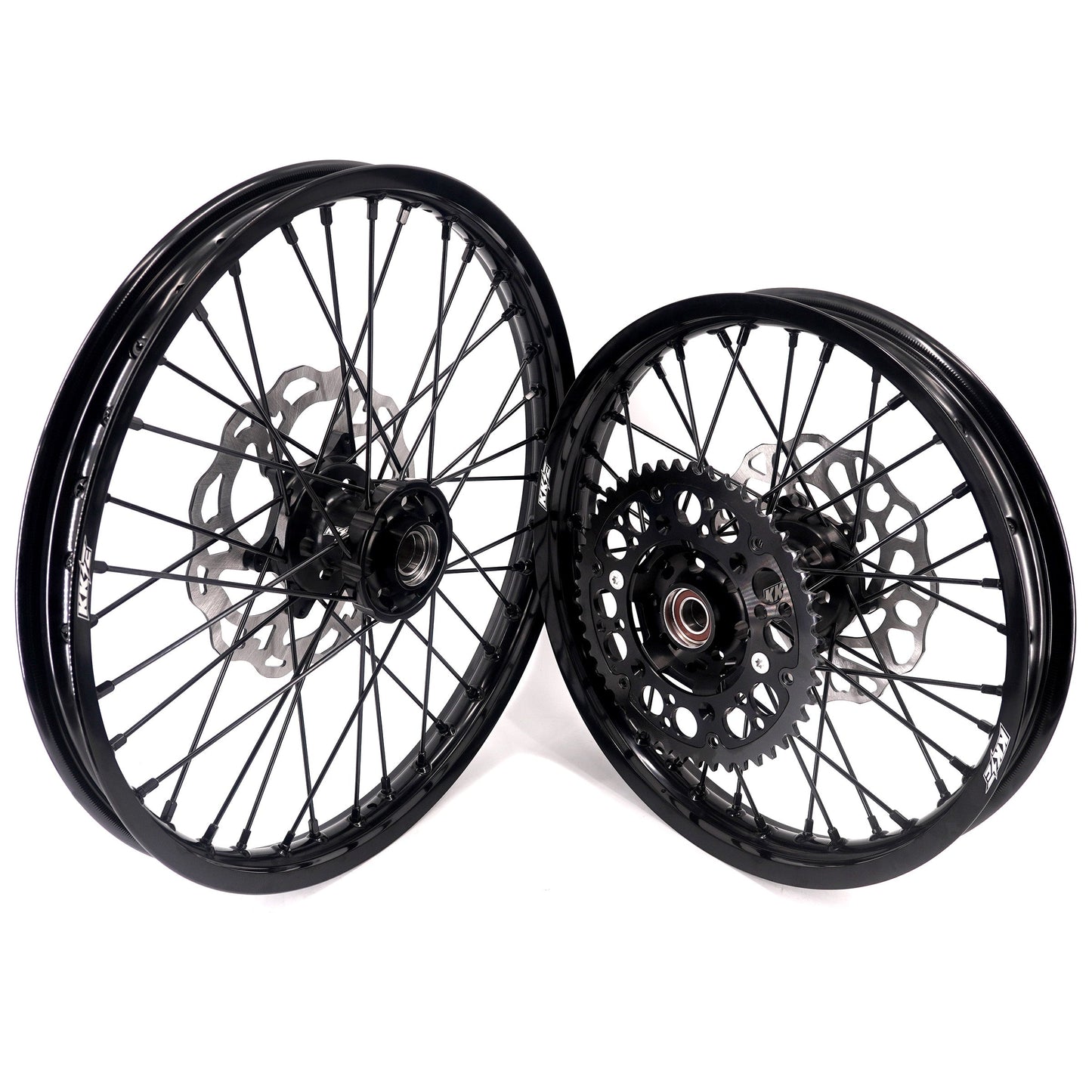 KKE Enduro 1.6*21" & 2.15*18" CNC Hub Electric Dirtbike Alloy Wheels Rims Fit STARK VARG All Black - Howling Moto