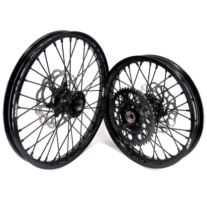 KKE Enduro 1.6*21" & 2.15*18" CNC Hub Electric Dirtbike Alloy Wheels Rims Fit STARK VARG All Black - Howling Moto