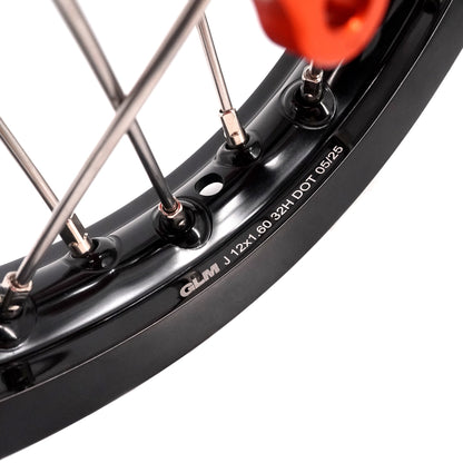 KKE 14"*1.4/12"*1.6 Kid's Small Wheels Rims Set Fit KTM SX 65 2025-2026 Orange&Black - Howling Moto
