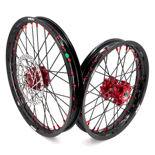 US Stock KKE 1.6*19" & 1.85*16" New Style E-bike Wheels Rim For SurRon Light Bee-X 2019-2025 Red Nipples - Howling Moto