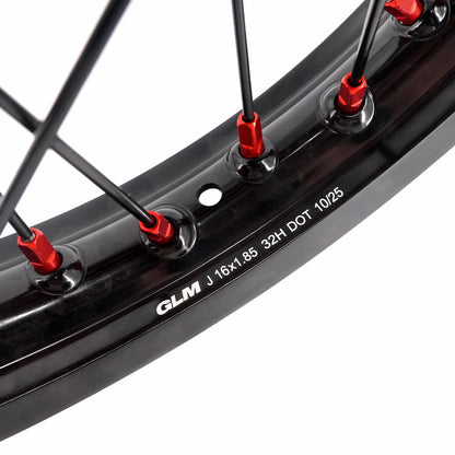 US Stock KKE 1.6*19" & 1.85*16" New Style E-bike Wheels Rim For SurRon Light Bee-X 2019-2025 Red Nipples - Howling Moto