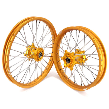 KKE 21 & 19 GLM Gold Wheels for SUZUKI RM125 RM250 1996-2000 - Howling Moto