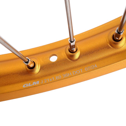 KKE 21 & 19 GLM Gold Wheels for SUZUKI RM125 RM250 1996-2000 - Howling Moto