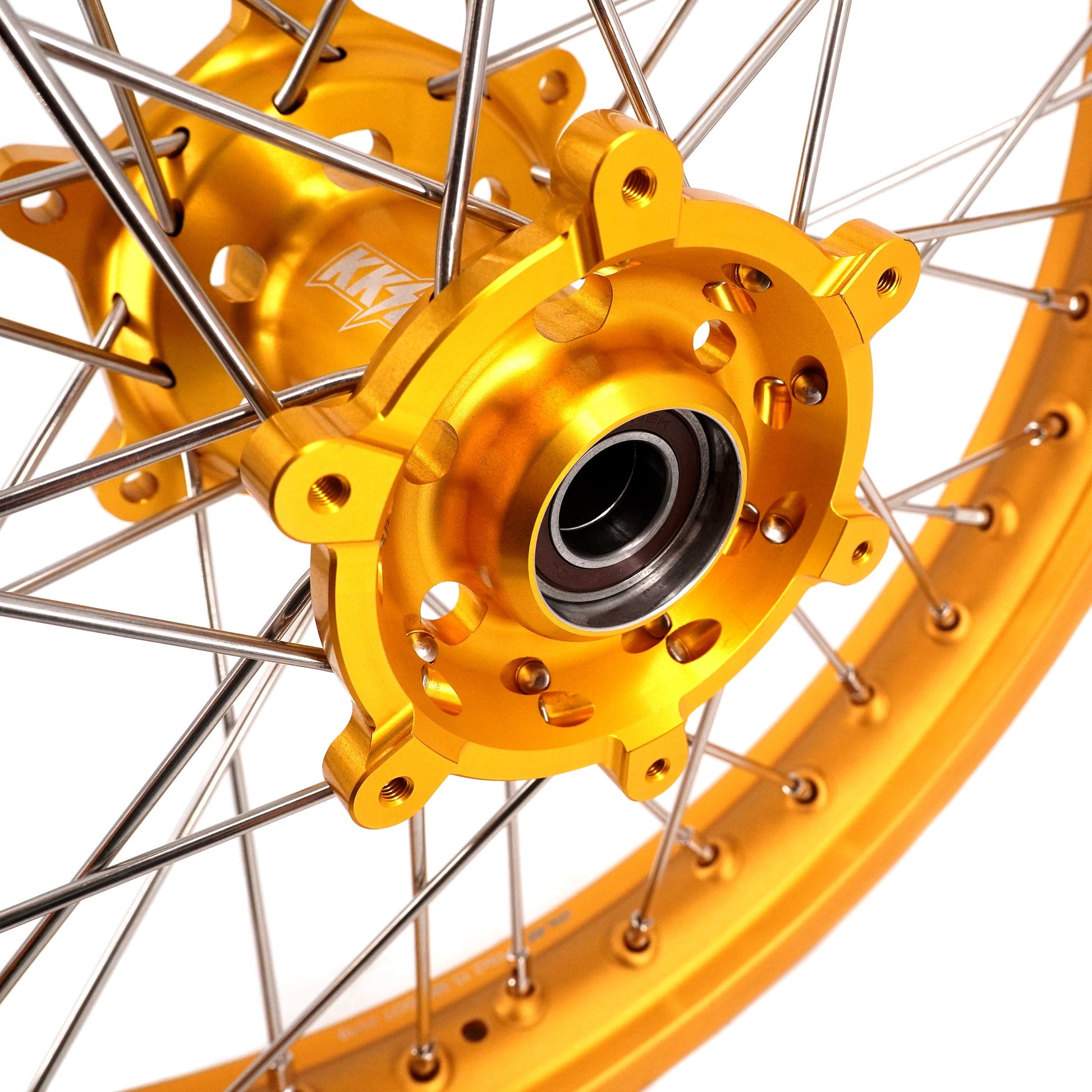 KKE 21 & 19 GLM Gold Wheels for SUZUKI RM125 RM250 1996-2000 - Howling Moto