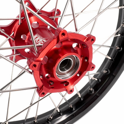 KKE 21 & 18 Spoked Enduro Wheels Rims Set FOR BETA RR 2013-2024 Red - Howling Moto