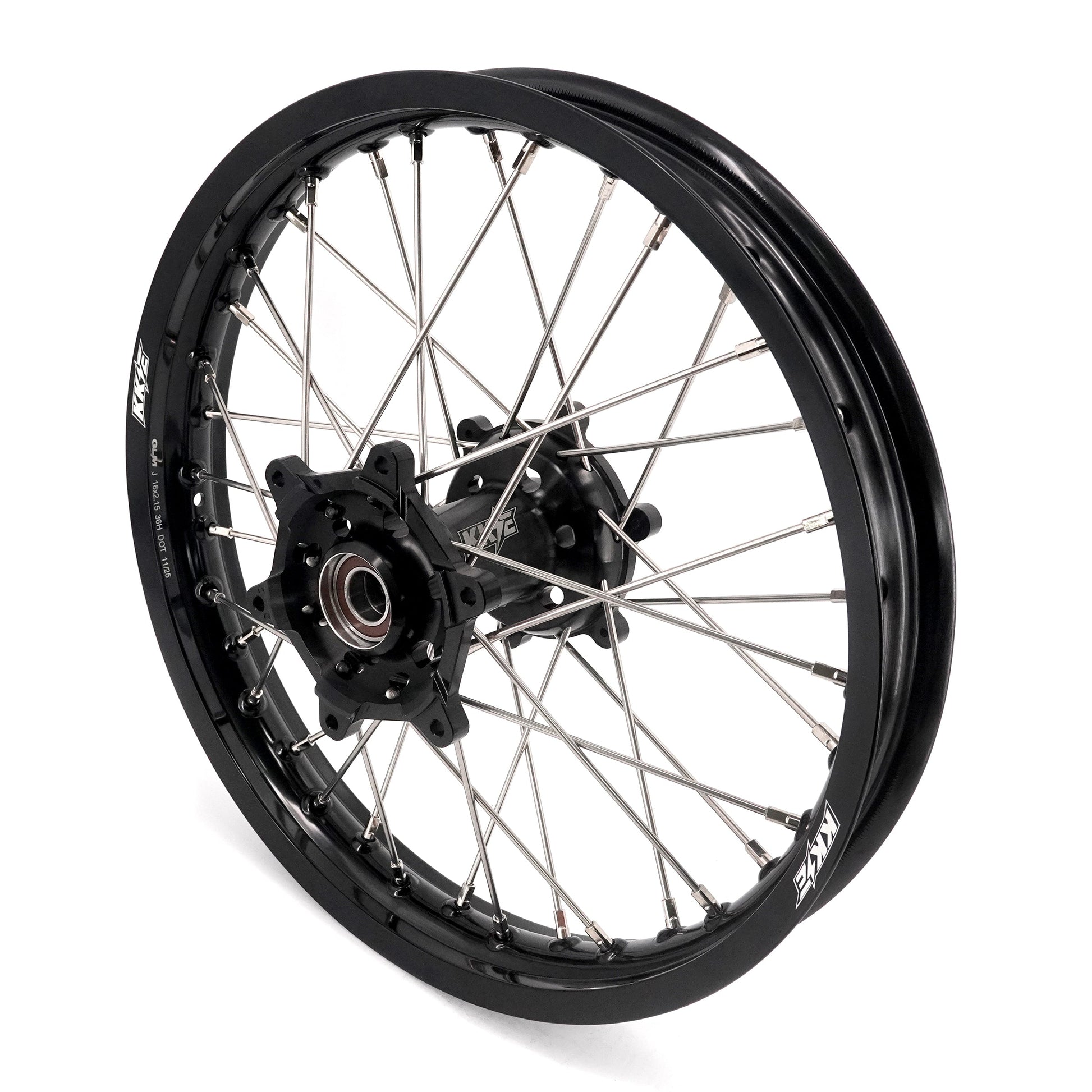 KKE 21/18 Enduro Off Road Wheels Rim Fit For SUZUKI DRZ400SM 2005-2024 Black Hub - Howling Moto