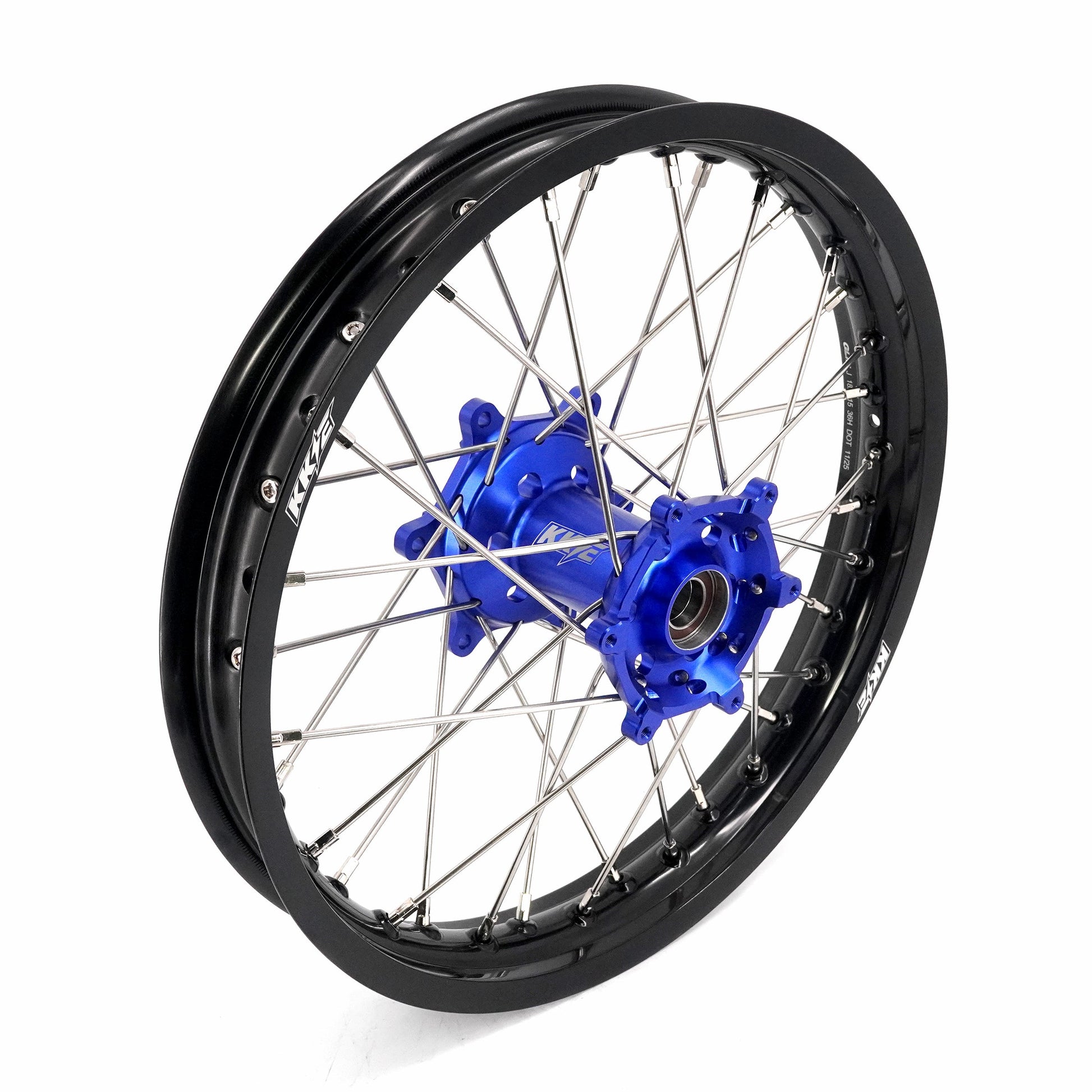 KKE 21 & 18 Enduro Wheels for YAMAHA WR250F 2001-2016 WR450F 2003-2015 Blue&Black 250mm Disc - Howling Moto