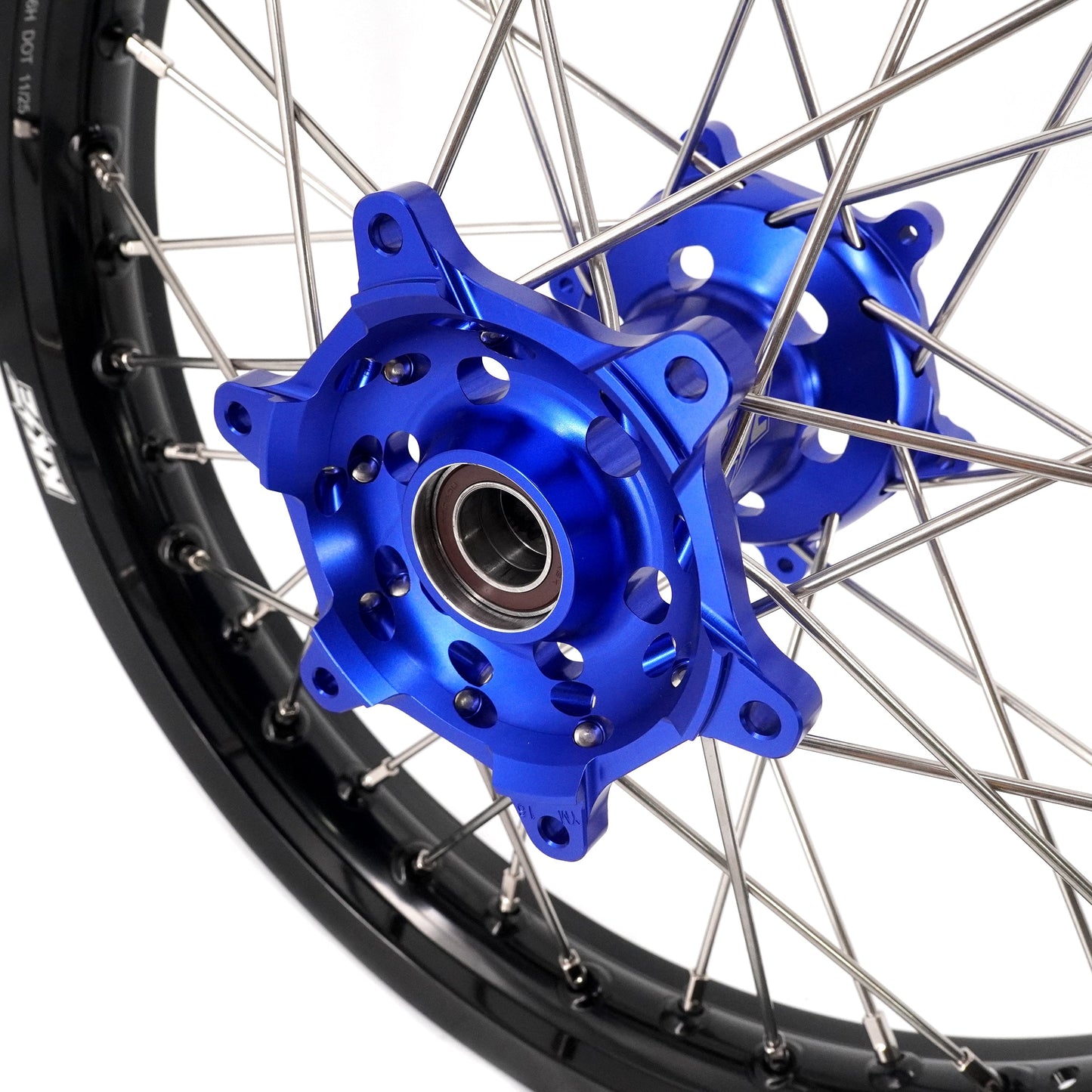 KKE 21 & 18 Enduro Wheels for YAMAHA WR250F 2001-2016 WR450F 2003-2015 Blue&Black 250mm Disc - Howling Moto