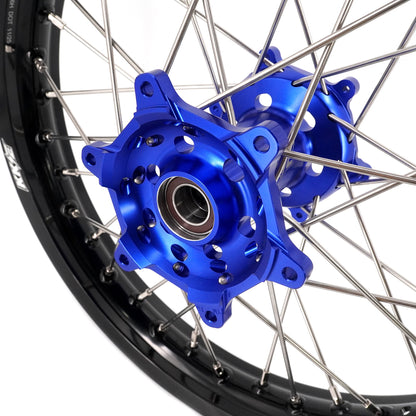 KKE 21 & 18 Enduro Wheels for YAMAHA WR250F 2001-2016 WR450F 2003-2015 Blue&Black 250mm Disc - Howling Moto