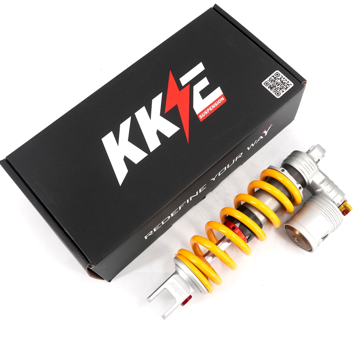 KKE Racing upgraded rear suspension shock spring absorber for SurRon Ultra Bee electric dirt bike, available in various colors.