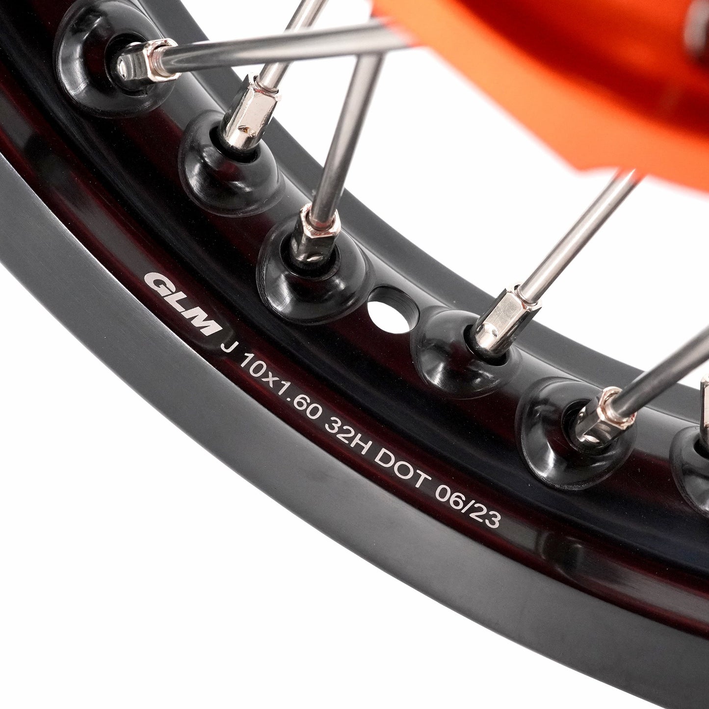 KKE 12/10 Small Kid's Wheels For KTM SX50 2024-2025 Mini Dirtbikes Orange Hub - Howling Moto