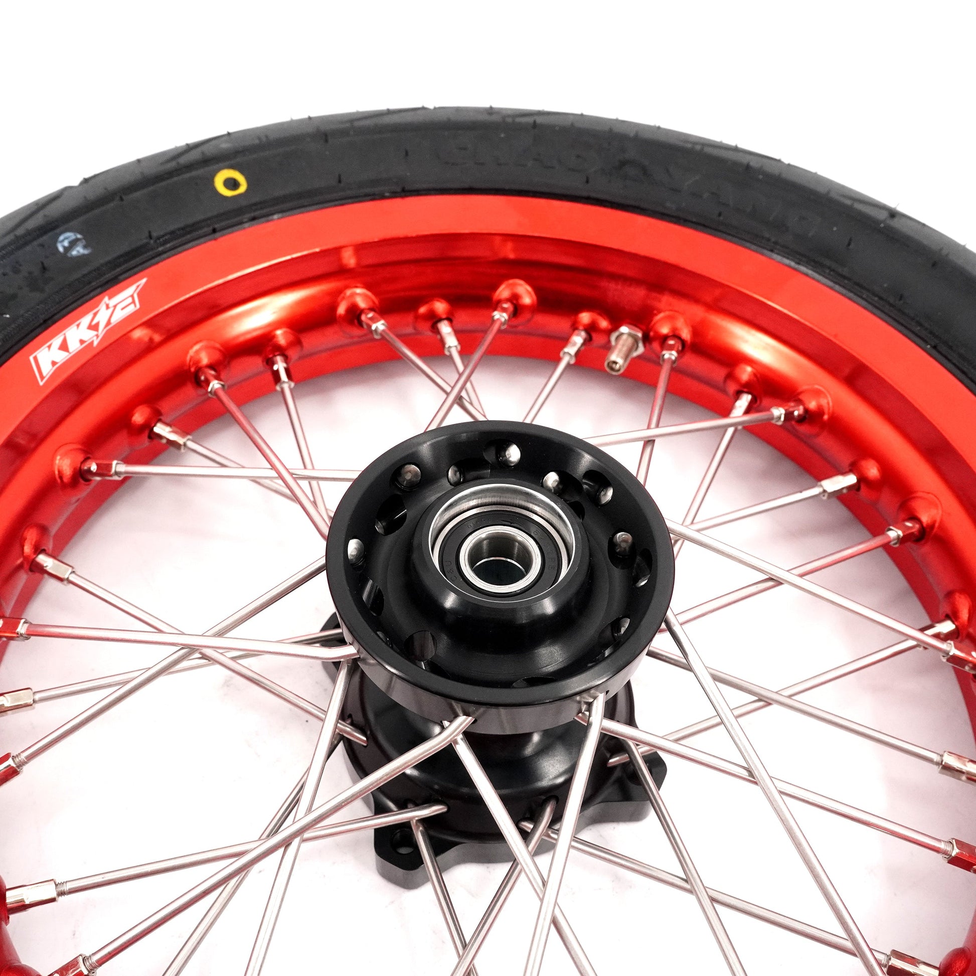 KKE 1.85*12’‘ & 2.15*12’‘ E-Bike Mini Wheels Kit with Tires Fit For Rawrr Mantis X 2024-2025 Red Rims - Howling Moto