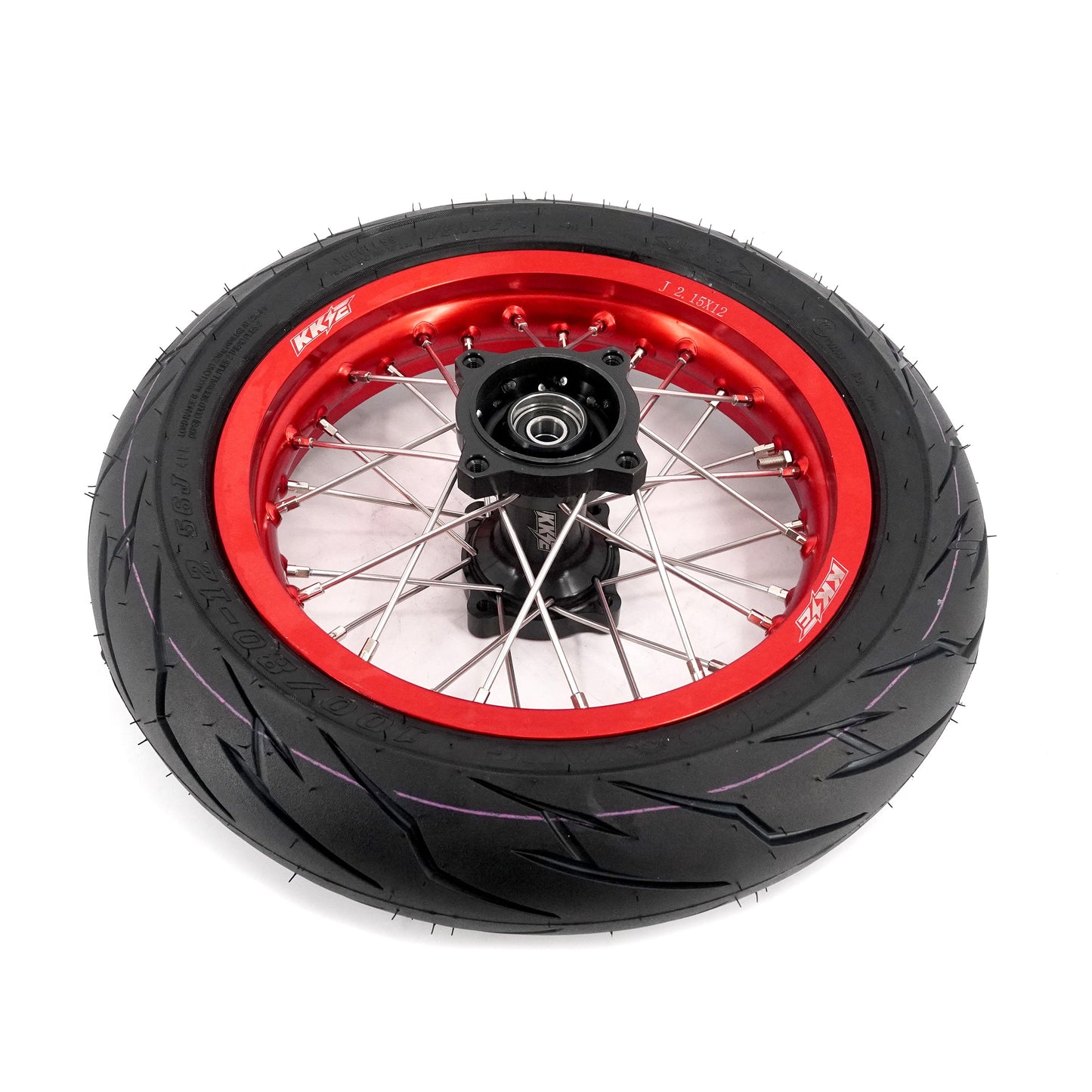 KKE 1.85*12’‘ & 2.15*12’‘ E-Bike Mini Wheels Kit with Tires Fit For Rawrr Mantis X 2024-2025 Red Rims - Howling Moto