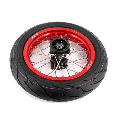 KKE 1.85*12’‘ & 2.15*12’‘ E-Bike Mini Wheels Kit with Tires Fit For Rawrr Mantis X 2024-2025 Red Rims - Howling Moto