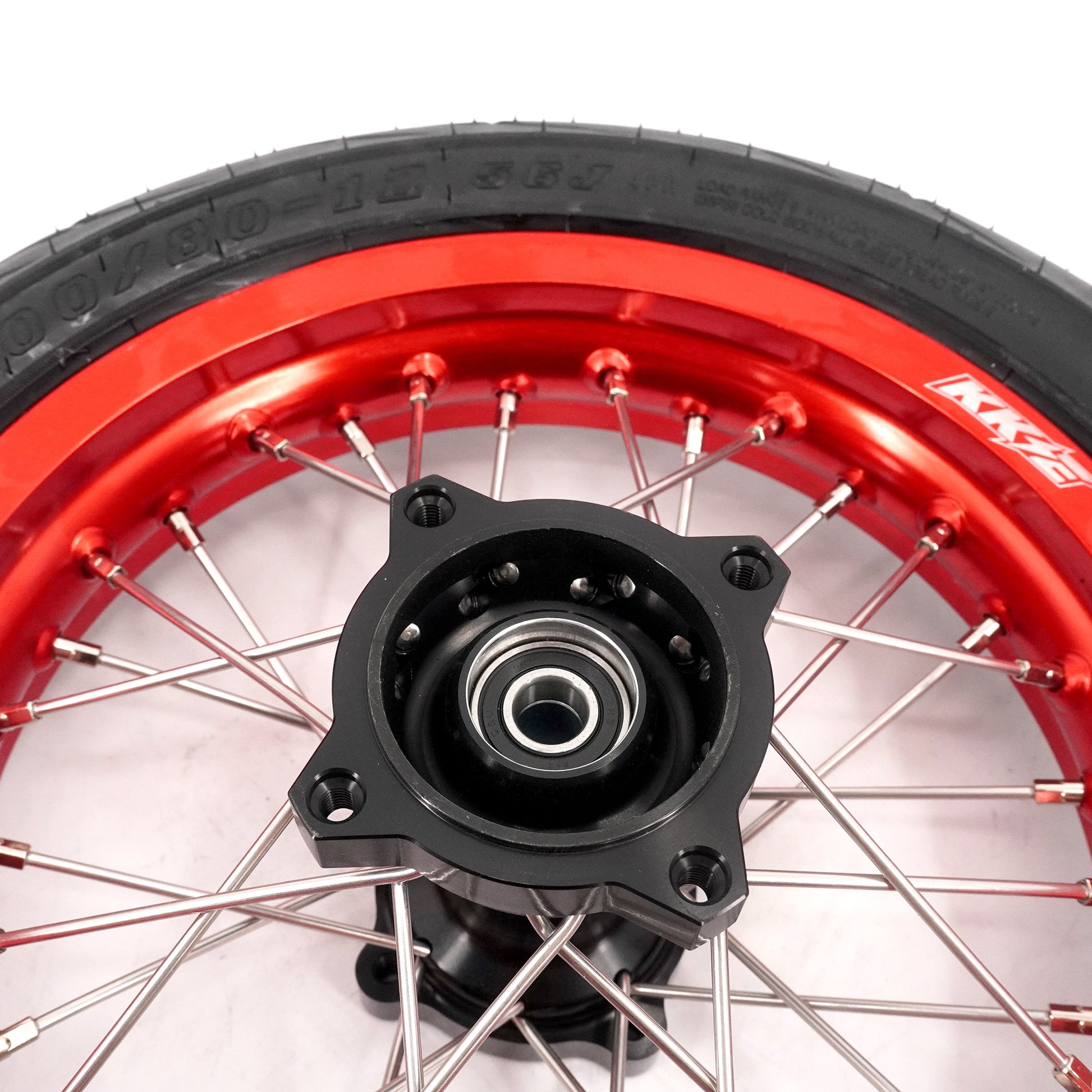 KKE 1.85*12’‘ & 2.15*12’‘ E-Bike Mini Wheels Kit with Tires Fit For Rawrr Mantis X 2024-2025 Red Rims - Howling Moto
