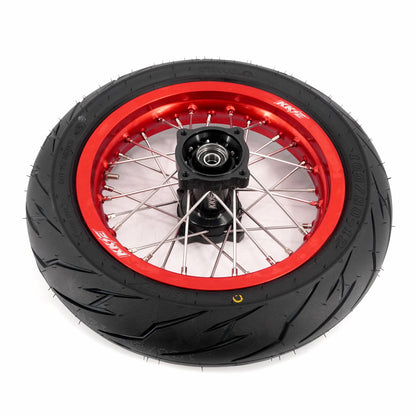 KKE 1.85*12’‘ & 2.15*12’‘ E-Bike Mini Wheels Kit with Tires Fit For Rawrr Mantis X 2024-2025 Red Rims - Howling Moto