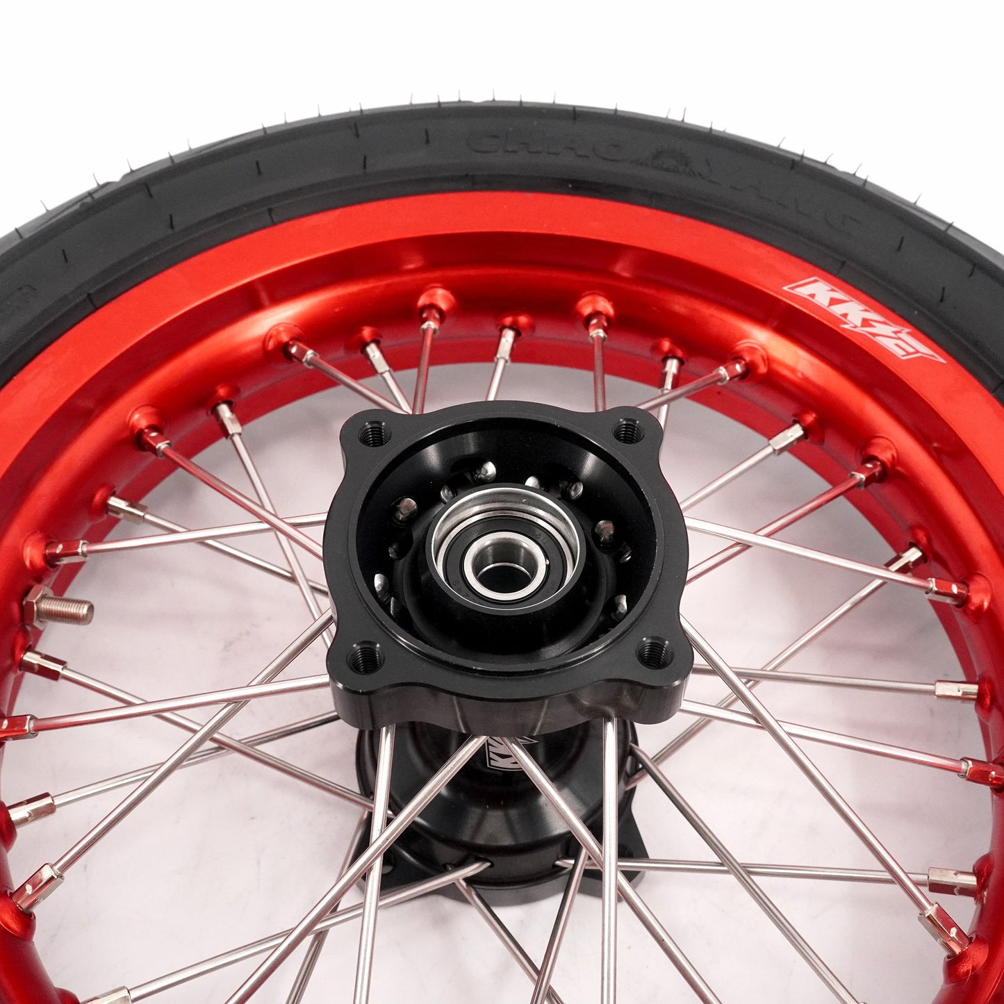 KKE 1.85*12’‘ & 2.15*12’‘ E-Bike Mini Wheels Kit with Tires Fit For Rawrr Mantis X 2024-2025 Red Rims - Howling Moto