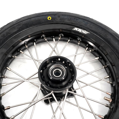 KKE 1.85*12’‘ & 2.15*12’‘ E-Bike Mini Wheels Kit with Tires Fit For Rawrr Mantis X 2024-2025 Black - Howling Moto