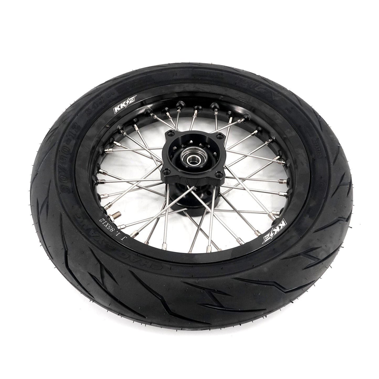 KKE 1.85*12’‘ & 2.15*12’‘ E-Bike Mini Wheels Kit with Tires Fit For Rawrr Mantis X 2024-2025 Black - Howling Moto