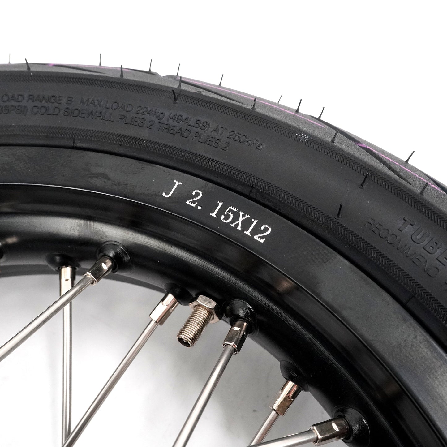 KKE 1.85*12’‘ & 2.15*12’‘ E-Bike Mini Wheels Kit with Tires Fit For Rawrr Mantis X 2024-2025 Black - Howling Moto