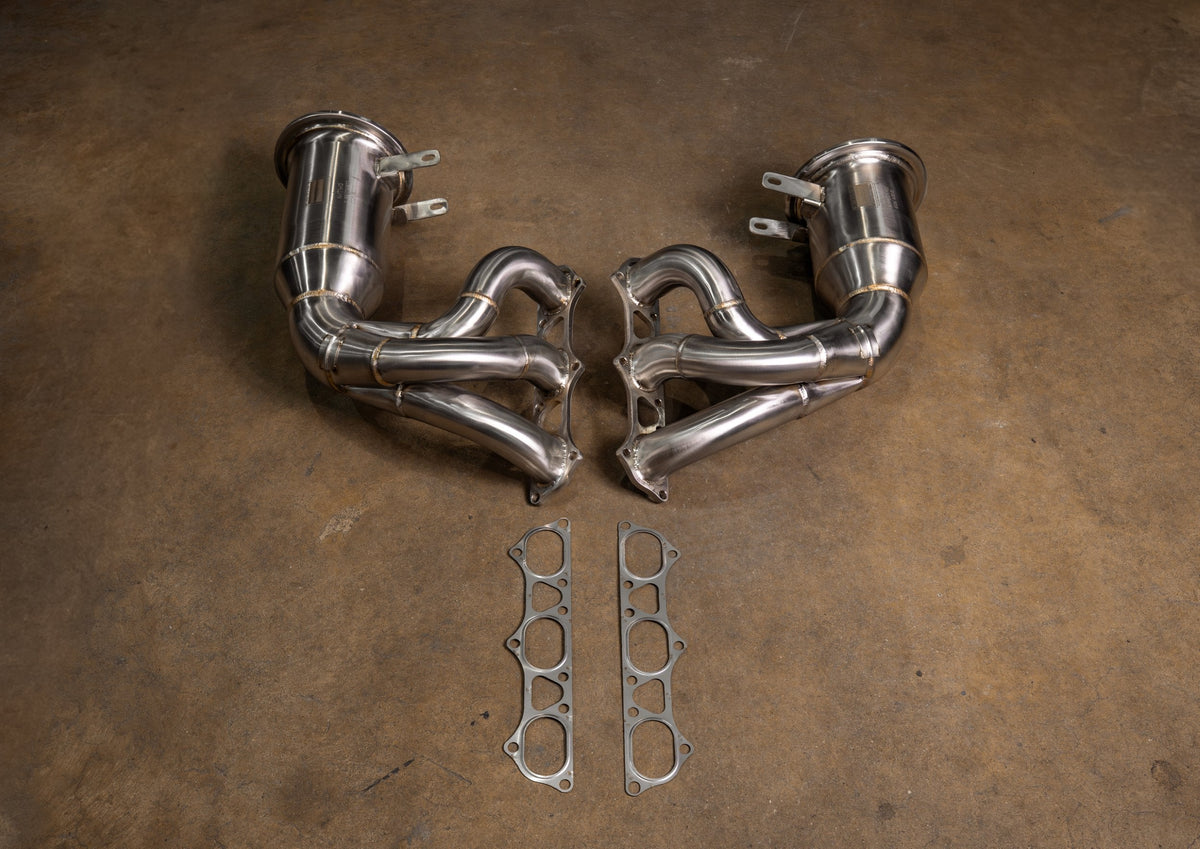 400 Cell Catted Down Pipes For Porsche 992 GT3 / GT3 RS