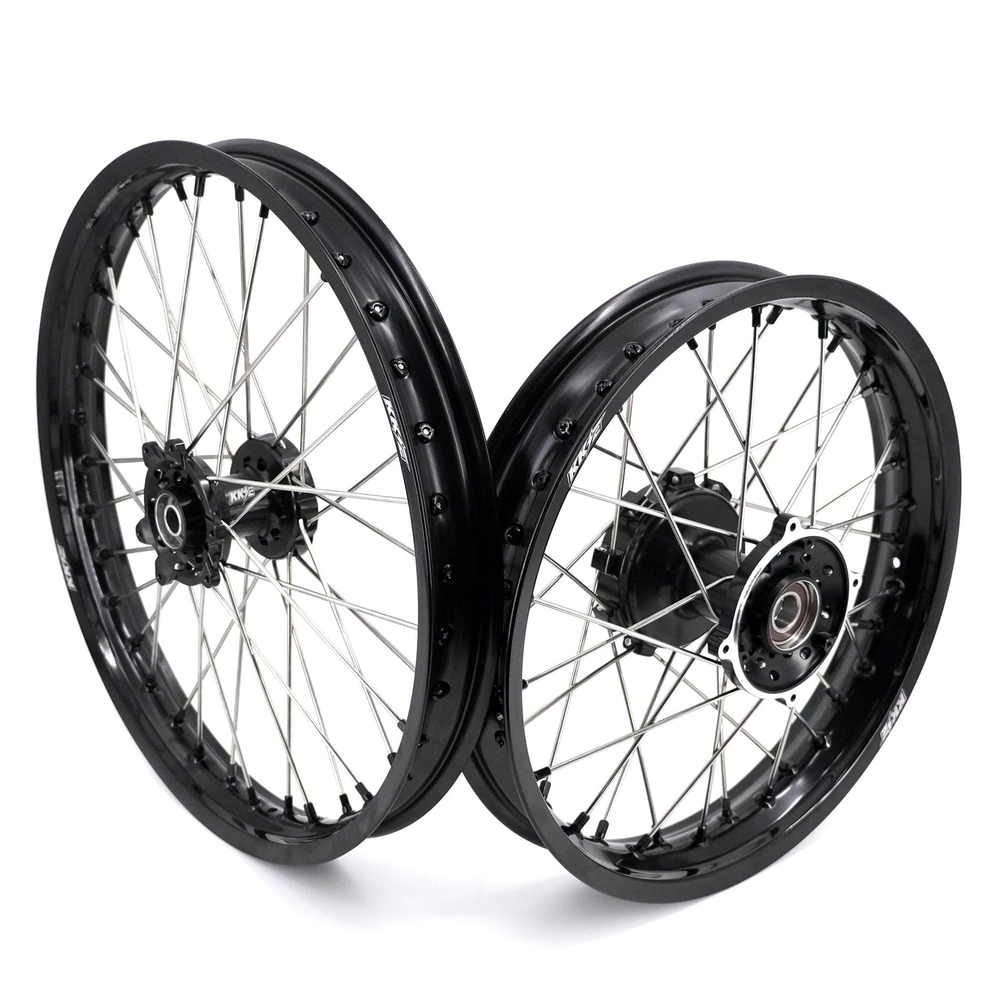 KKE 1.85*21 & 2.5*18 Tubed Spoke Wheels Rims Fit KOVE 450 Rally/MX450 2022-2025/ 450 Enduro Re 2023-2025 Black Nipples