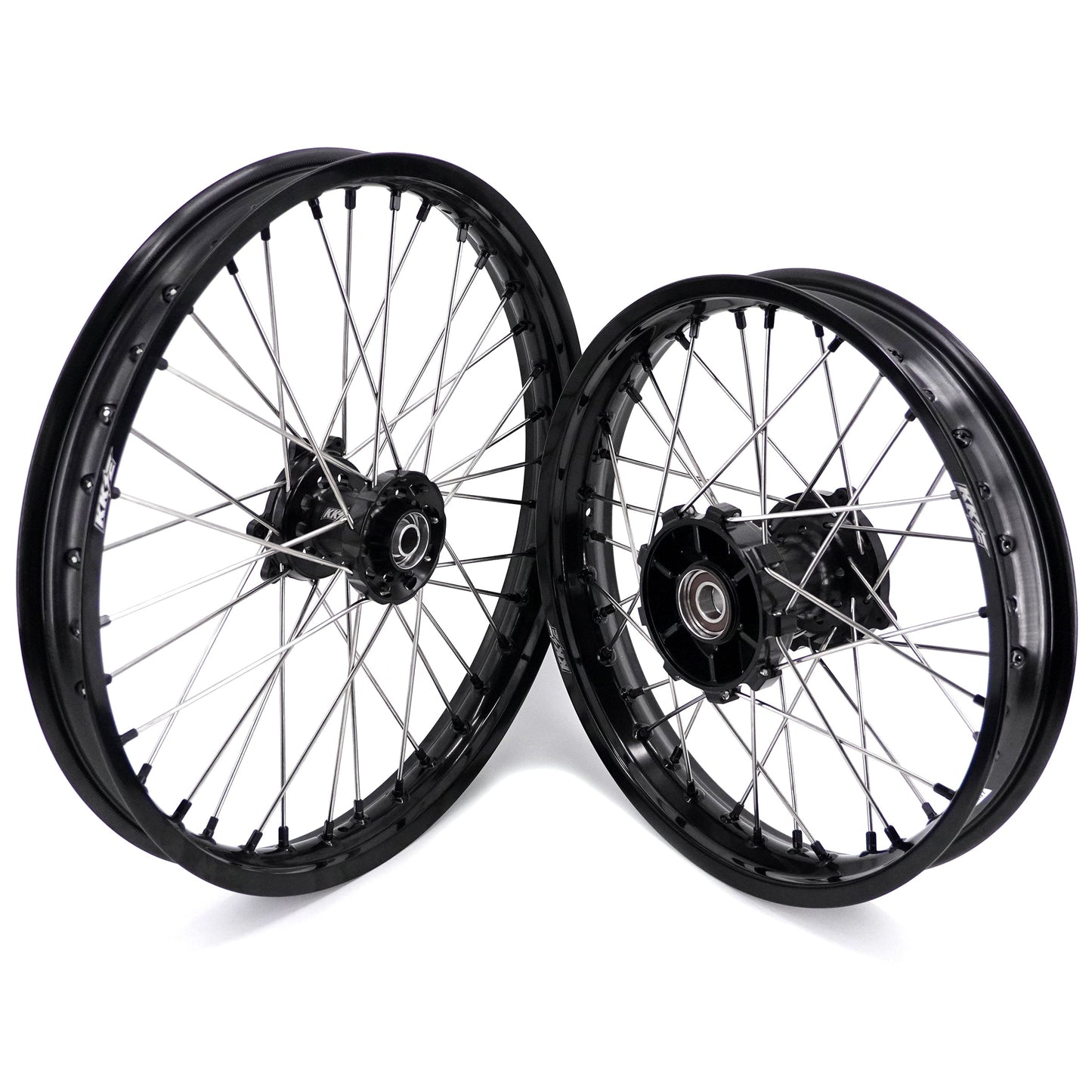 KKE 1.85*21 & 2.5*18 Tubed Spoke Wheels Rims Fit KOVE 450 Rally/MX450 2022-2025/ 450 Enduro Re 2023-2025 Black Nipples