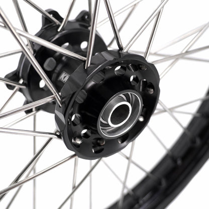 KKE 1.85*21 & 2.5*18 Tubed Spoke Wheels Rims Fit KOVE 450 Rally/MX450 2022-2025/ 450 Enduro Re 2023-2025 Black Nipples