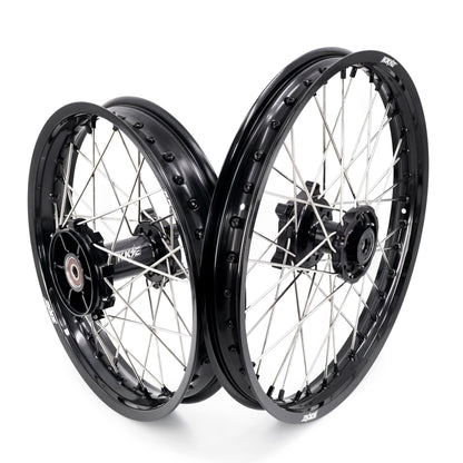 KKE 1.85*21 & 2.5*18 Fit CF MOTO 450MT Motorcycle Tubed Spoke Wheels Rims Black