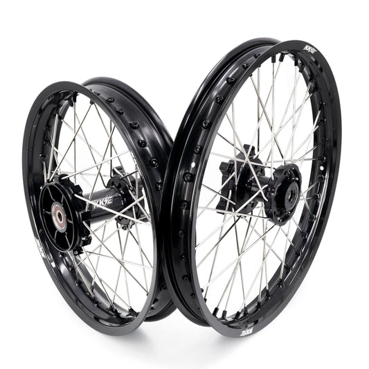 KKE 1.85*21 & 2.5*18 Fit CF MOTO 450MT Motorcycle Tubed Spoke Wheels Rims Black