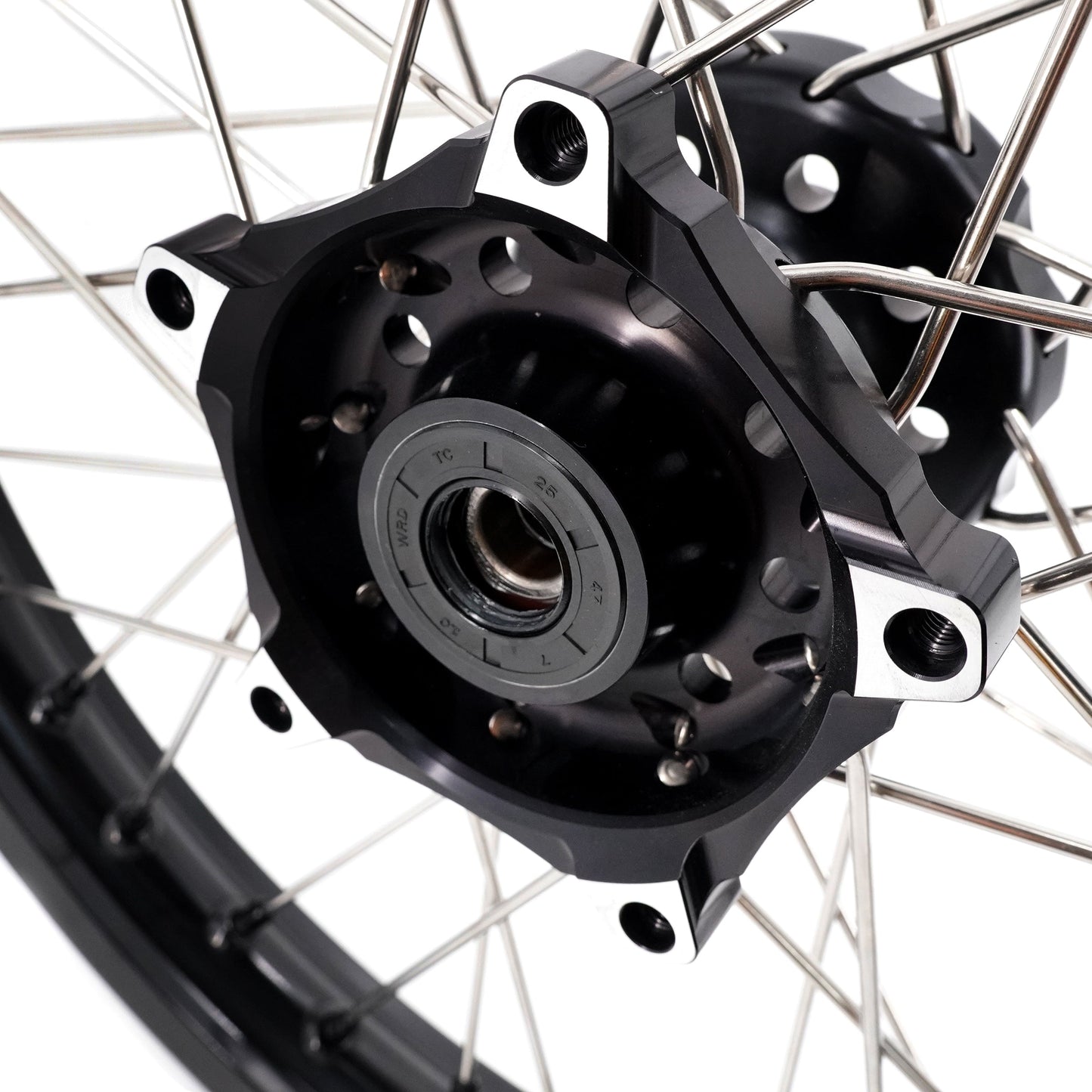 KKE 1.85*21 & 2.5*18 Fit CF MOTO 450MT Motorcycle Tubed Spoke Wheels Rims Black