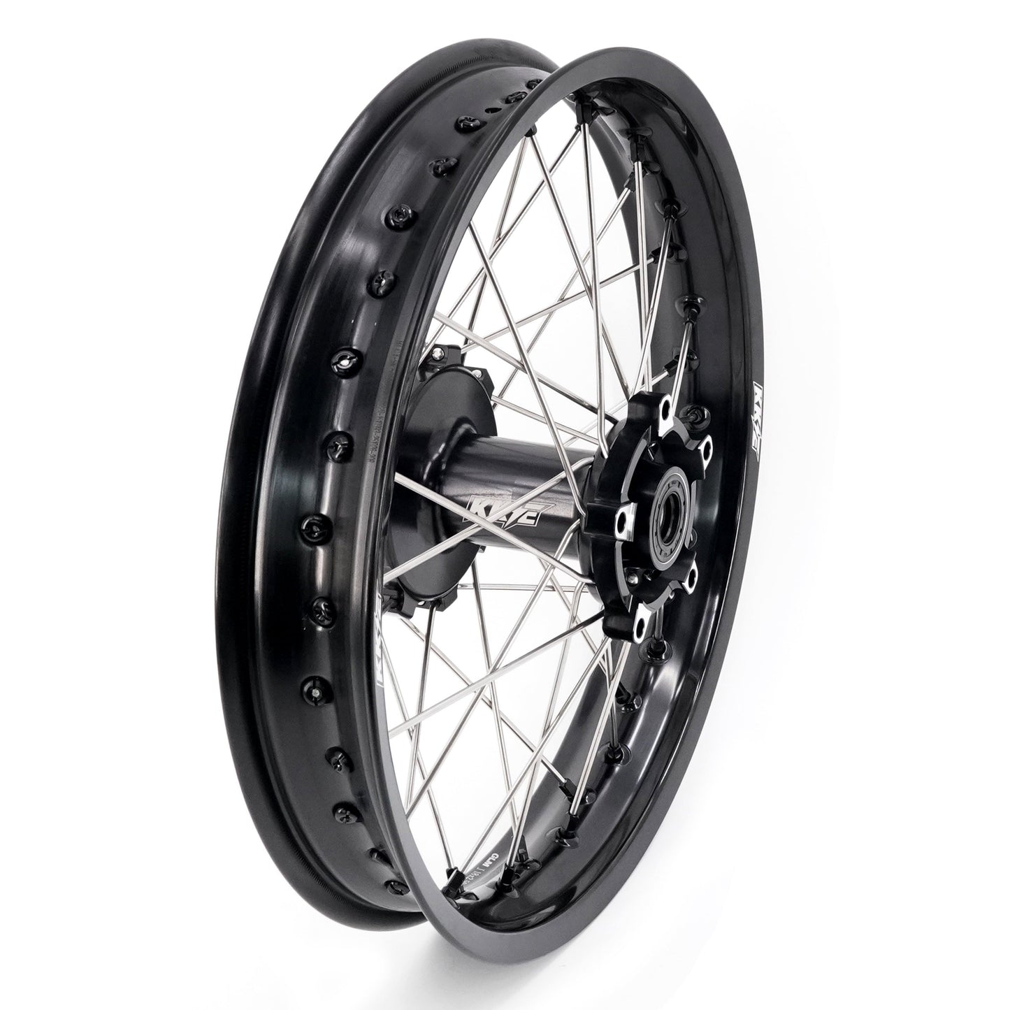 KKE 1.85*21 & 2.5*18 Fit CF MOTO 450MT Motorcycle Tubed Spoke Wheels Rims Black