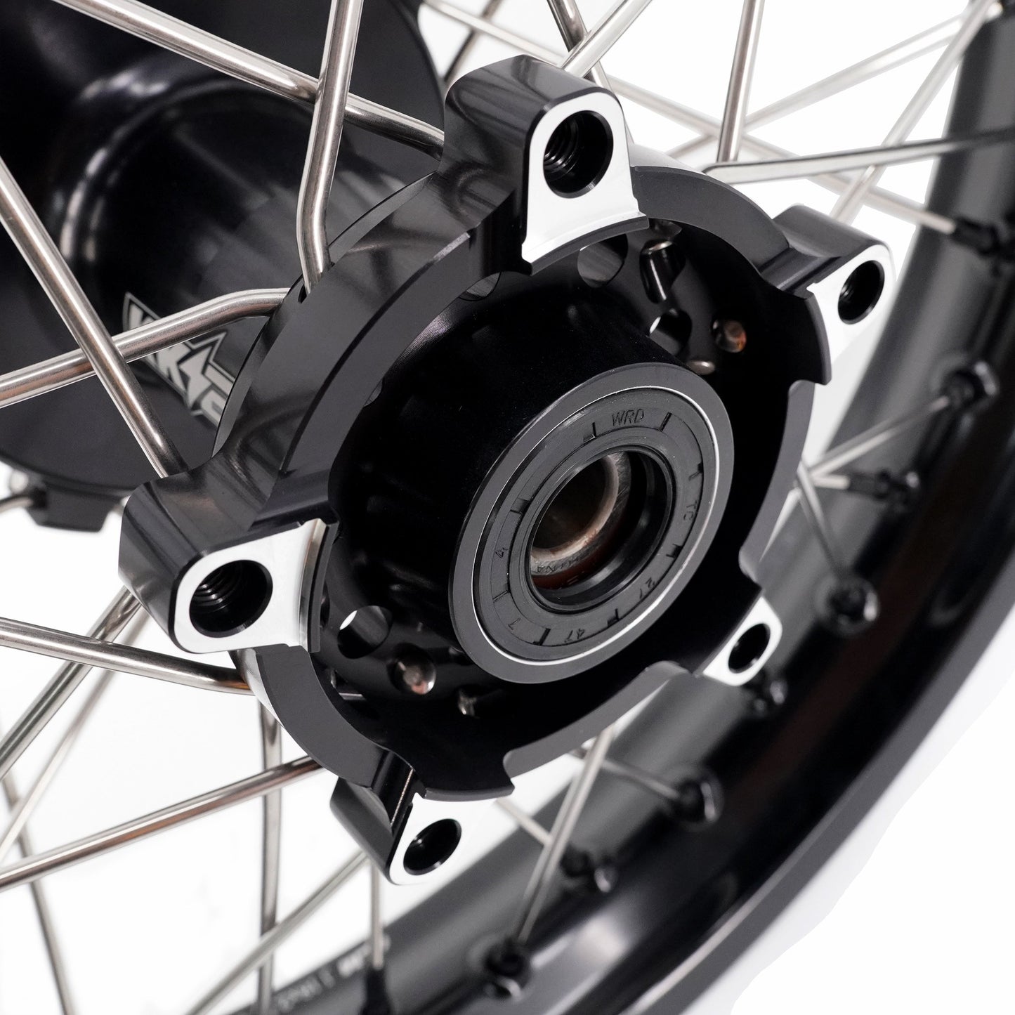 KKE 1.85*21 & 2.5*18 Fit CF MOTO 450MT Motorcycle Tubed Spoke Wheels Rims Black