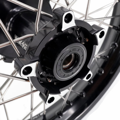 KKE 1.85*21 & 2.5*18 Fit CF MOTO 450MT Motorcycle Tubed Spoke Wheels Rims Black