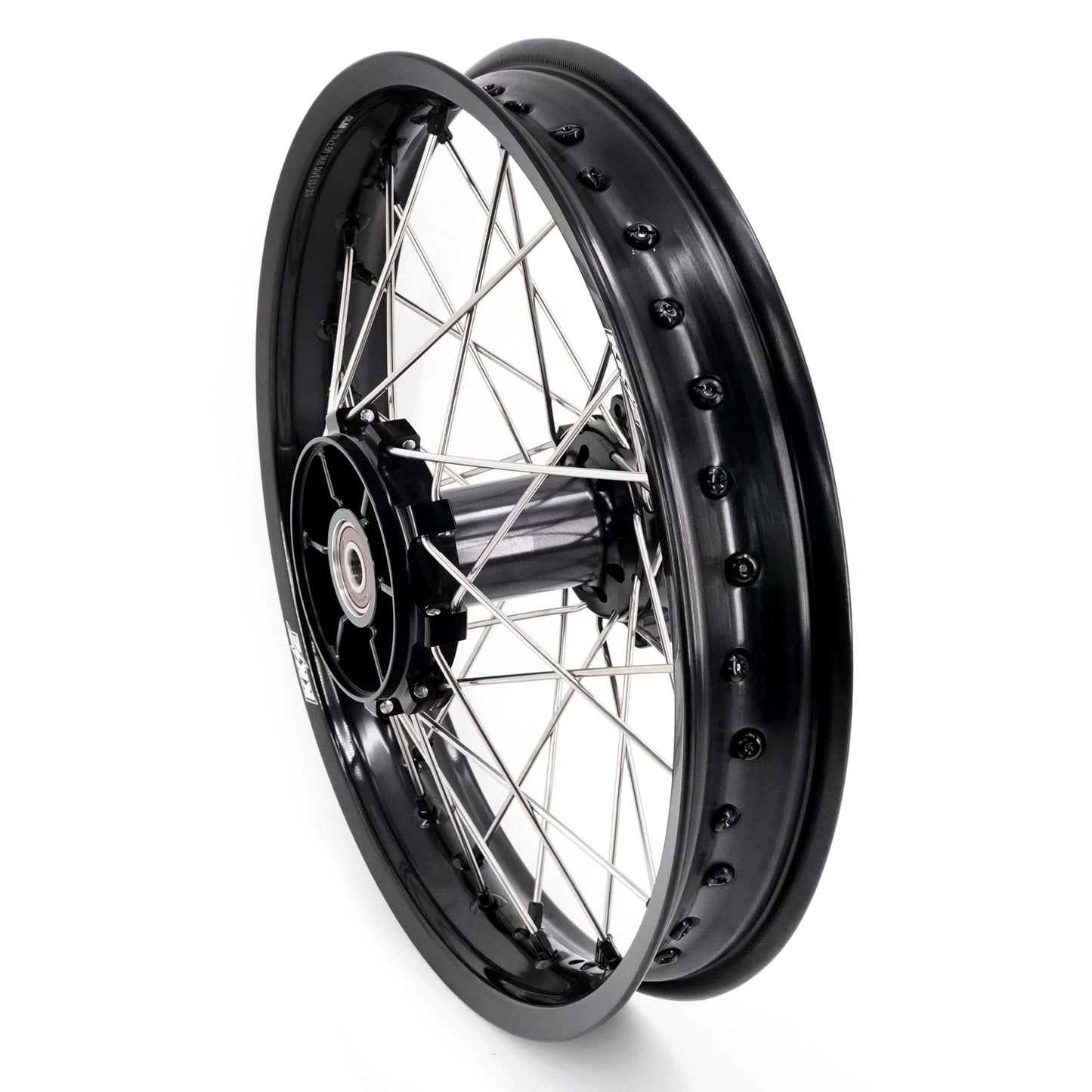 KKE 1.85*21 & 2.5*18 Fit CF MOTO 450MT Motorcycle Tubed Spoke Wheels Rims Black