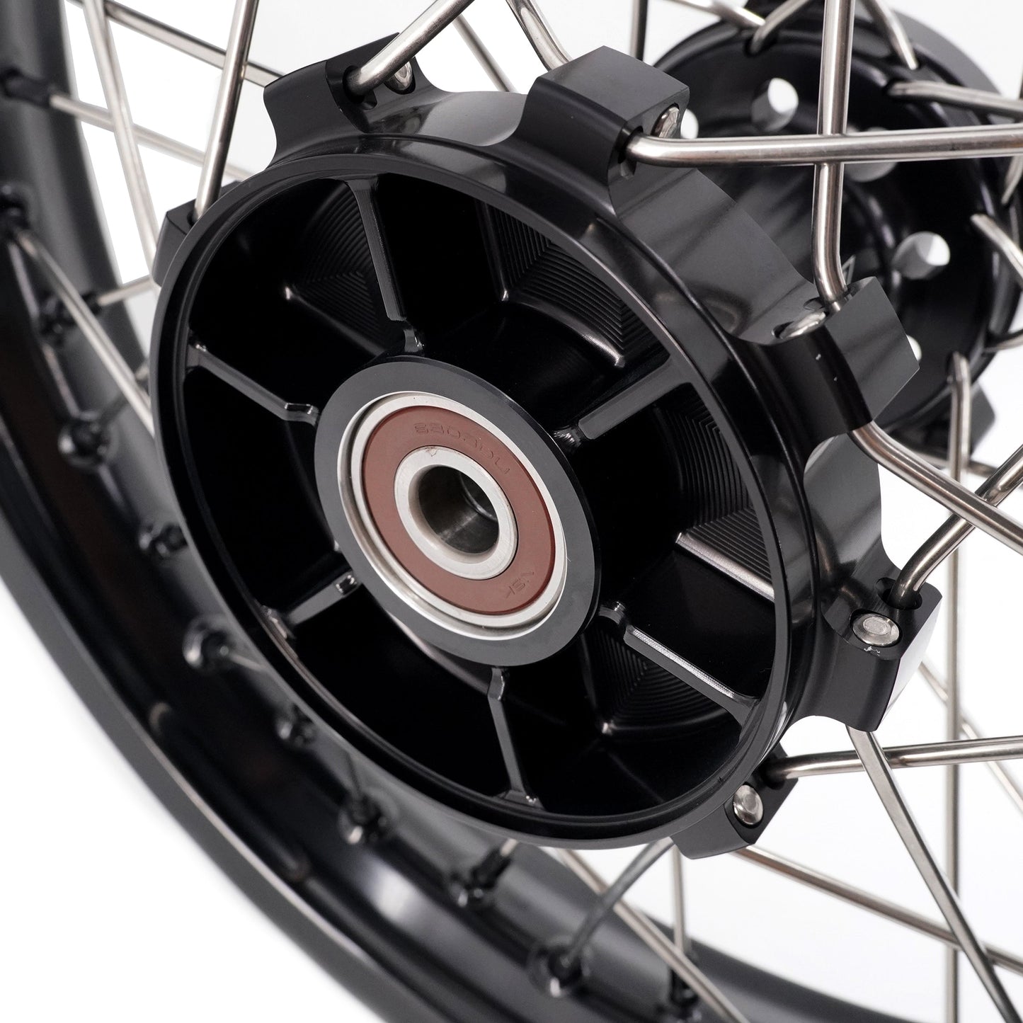 KKE 1.85*21 & 2.5*18 Fit CF MOTO 450MT Motorcycle Tubed Spoke Wheels Rims Black