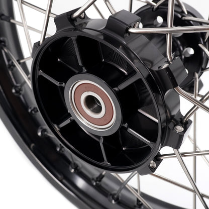 KKE 1.85*21 & 2.5*18 Fit CF MOTO 450MT Motorcycle Tubed Spoke Wheels Rims Black