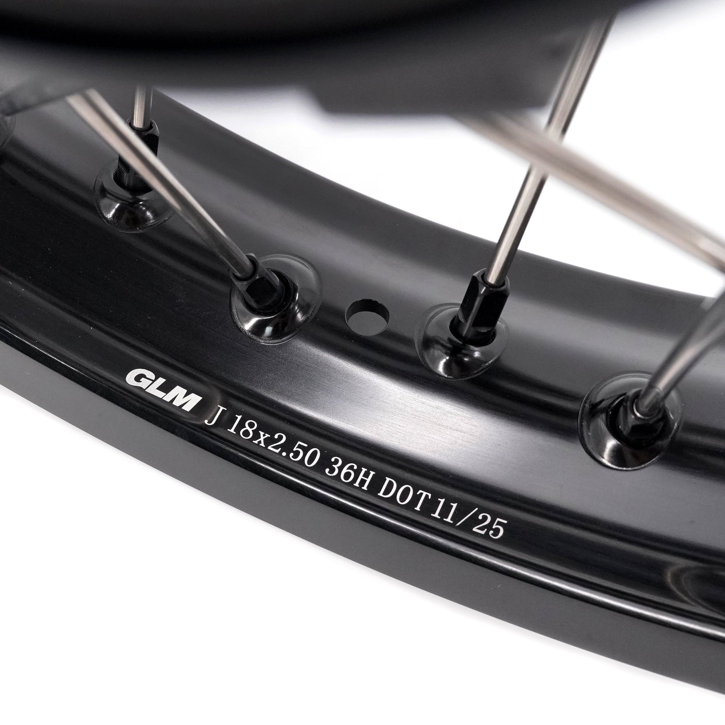 KKE 1.85*21 & 2.5*18 Fit CF MOTO 450MT Motorcycle Tubed Spoke Wheels Rims Black