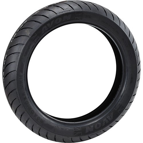 Avon Roadrider MKII rear motorcycle tire 140/70-17 for classic and modern bikes, shown mounted on a wheel.