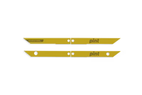 Onewheel Pint rail guards in Dijon color with protective adhesive, designed to shield the body of the electric skateboard.