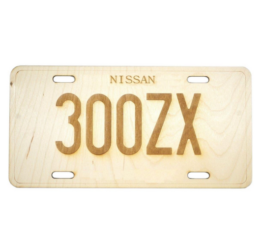 ZSPEC Nissan "300ZX" License Plate, Birch, Ornamental - Howling Moto