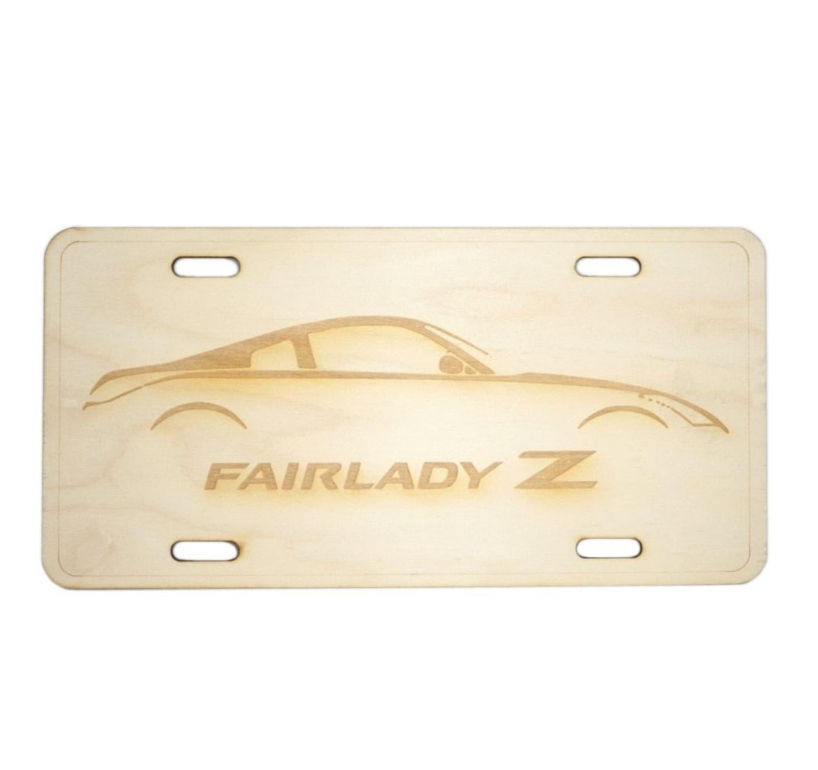 ZSPEC Nissan 350z Z33 Silhouette License Plate, Birch, Ornamental - Howling Moto